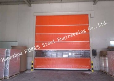 Intelligent Automatic High Speed Fabric Doors Flexible Industrial PVC Rolling Door For Sale
